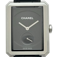 CHANEL Boy-Friend H5319 Black Stainless Steel Hand-Wind Watch #534