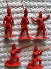 Marx  Recast British Revolutionary War Infantry  5 Ted Plastic Used VG