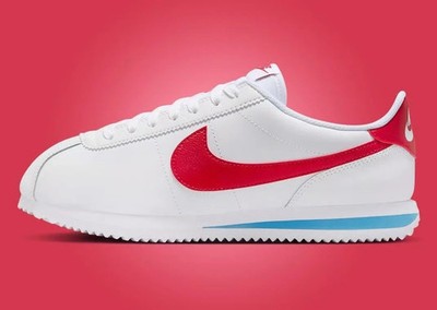 Nike Cortez White Varsity Red Varsity Blue Sneakers Retro DM4044-108 Mens Size