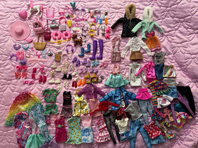 Großes Konvolut Mattel Barbie & Skipper Kleidung Schuhe & Zubehör 150+ Teile