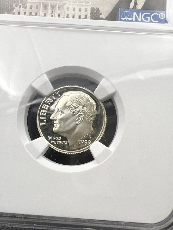 1999 S 10c Roosevelt Proof Silver Dime Coin PF69 UCAM NGC #007 - Image 4 of 4