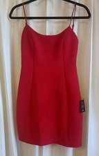 NWT Lulu’s Women's Size S Mini Red Dress Spaghetti Strap Low Back Formal