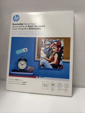 HP Everyday Photo Paper, Glossy, 53 lb, 8.5 x 11 in. 216 x 279 mm, 50 sheets G