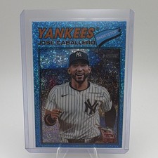 Topps Heritage 2026 Jose Caballero #85 Blue Sparkle SP New York Yankees Baseball
