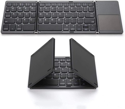 Ergonomische kabellose Klapptastatur mit langer Akkulaufzeit - Reisefreundlich