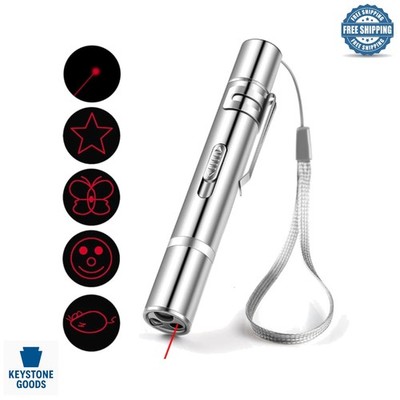 Rechargeable Cat & Dog Laser Toy with 7 Modes & Remote - Indoor Interactive P...