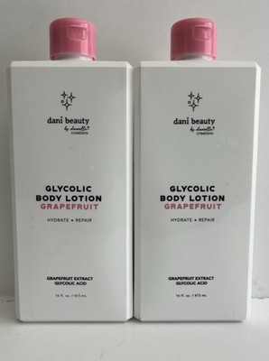 Set Of2 Dani Beauty By Danielle Creations Glycolic Body Lotion-GrapeFruit-16 Oz.