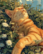 Cat Paint by Number Adult-Canvas Paint by Numbers for Adults,Painting by Numbers