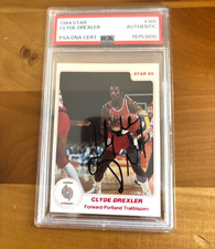 CLYDE DREXLER Autograph PSA DNA certified 1984 Star Co auto