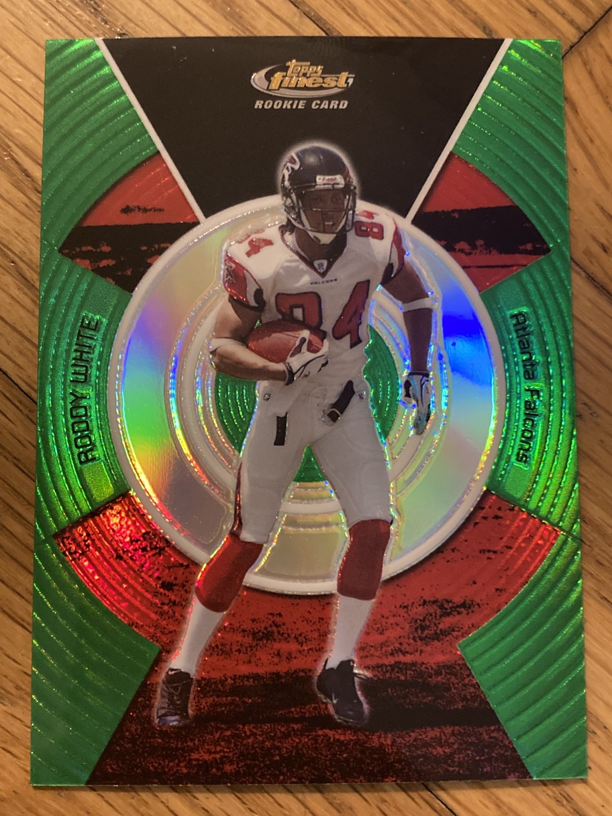 Roddy White RC 2005 Topps Finest Green Refractor Rookie /199 Falcons