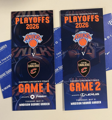 New York Knicks 2026 Eastern Conference Finals Game 1 & 2 Commemorative Tickets