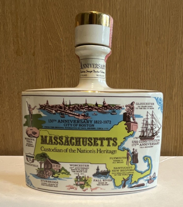 1972 Marita Spirits Boston 150th Anniversary Bourbon Decanter