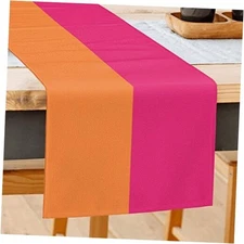 Orange and Pink Table Runner 108 Inches Long Party 13 x 108 Inch Orange Pink