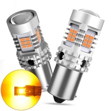 AUXITO 1156 BA15S 7506 Amber CANBUS Rear Turn Signal LED Light Lamps Ficker-Free