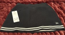 ALO Tennis Club Sweater Knit Skirt Black/Ivoryl Size Small