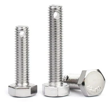 M6 M8 M10 M12 M16 Hexagon Bolts With Split Pin Hole on Shank A2 Stainless Steel