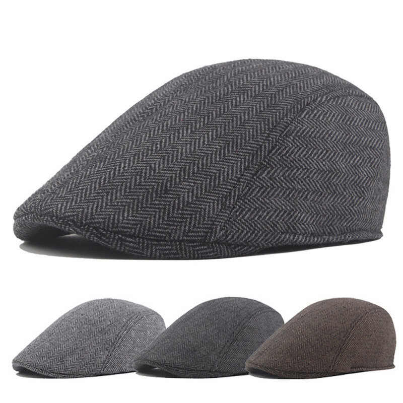 APL Cappello in edera da uomo in cotone solido berretto a scorrimento Gatsby golf guida; 