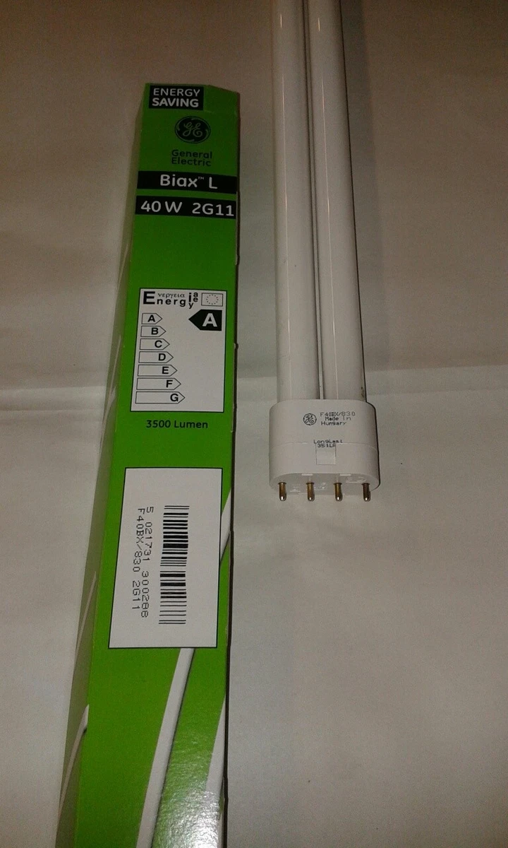 2 x GE Biax 2G11 40W F40BX 830 4 Pin 554mm Fluorescent Tube Light Bulb Lamp UK