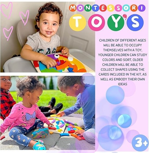 Toddler learning wooden Montessori toys - Picture 3 of 4
