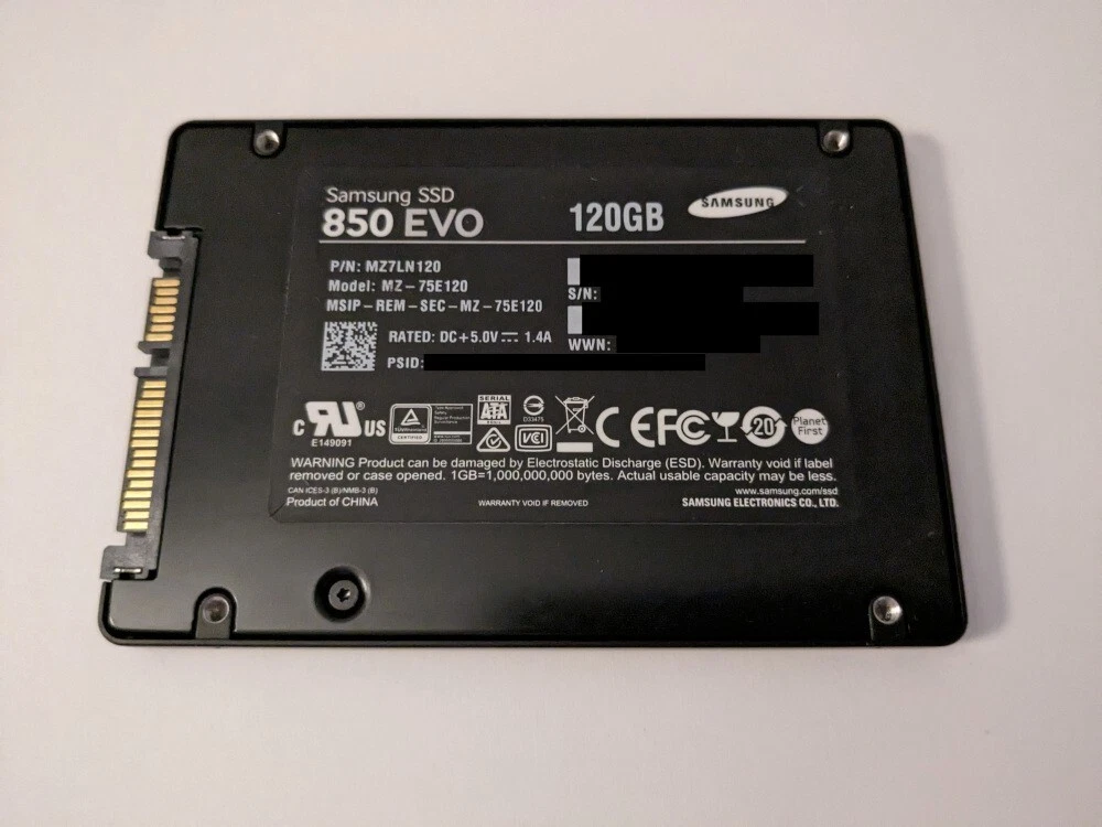 Samsung 850 EVO 120GB SSD 2.5