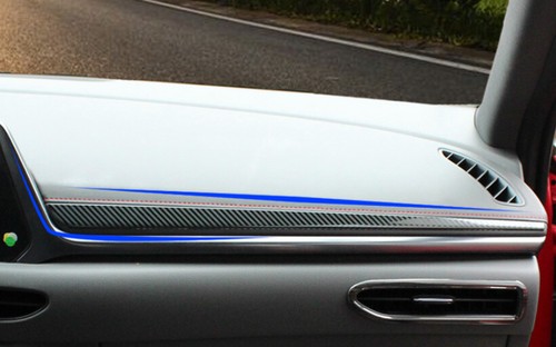 Steel Carbon Fiber Middle Console Dashboard Strip Trim For Hyundai Sonata 20-23 - Picture 10 of 20