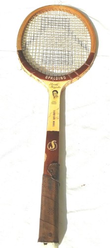 Raquette De Tennis Vintage Spalding – Pancho Gonzales, Modèle Rétro Pour Collection