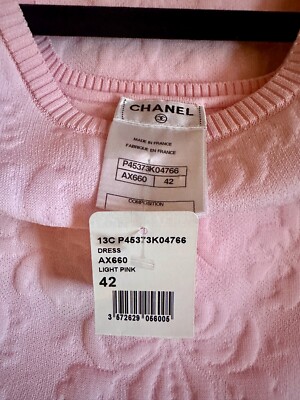 Chanel Light Pink Embroidered Midi Dress - Size 42 - NWT | eBay