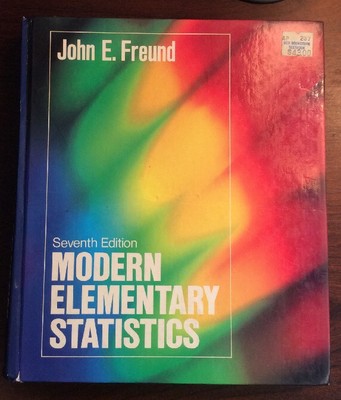 Modern Elementary Statistics 7th Edition 1988 HB Freund BookGnu