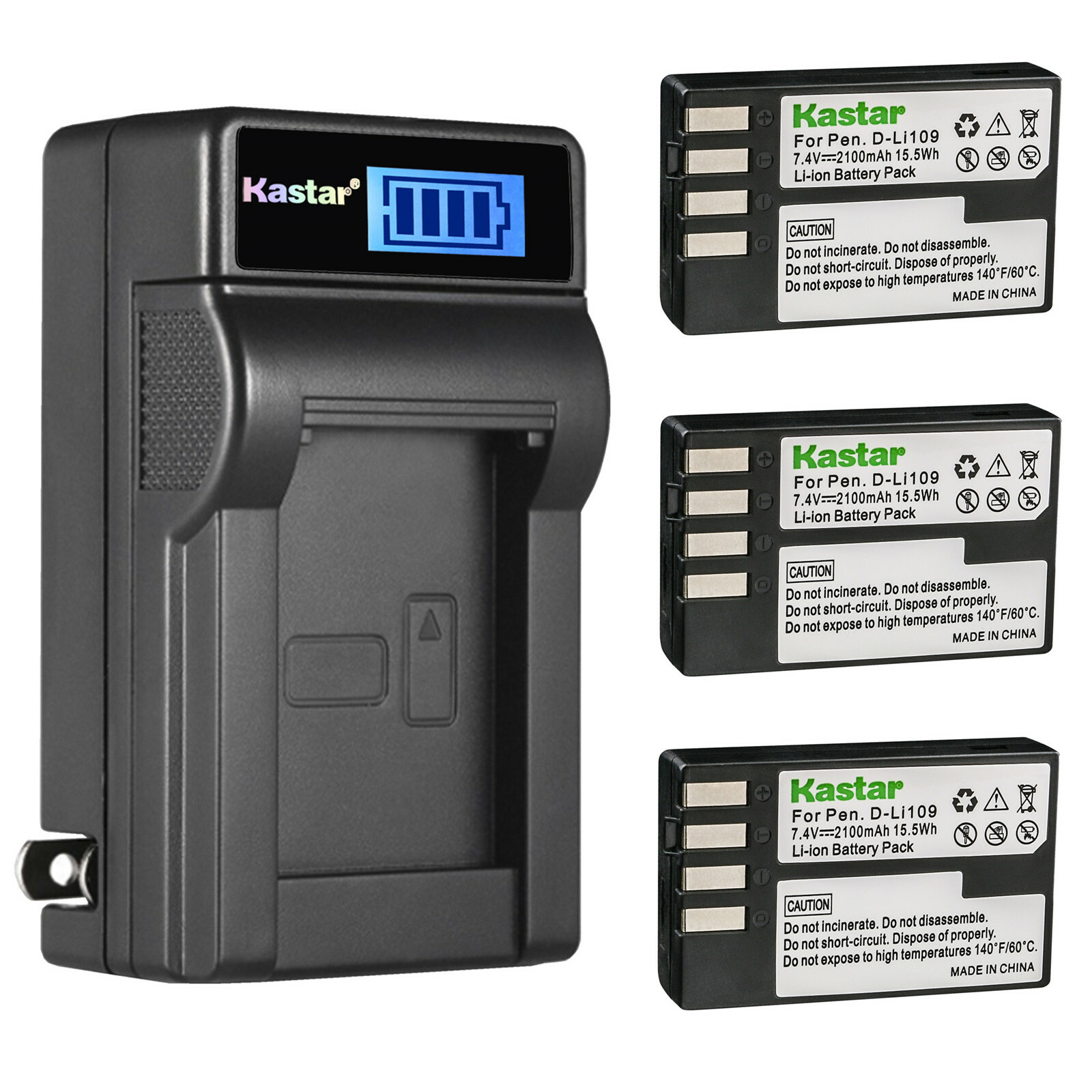 Kastar Battery LCD Wall Charger for Pentax DLi109 Li109 Pentax K50