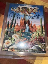 1996 Super Bowl XXX Program Steelers Cowboys Signed Greg Lloyd Kordell Stewart