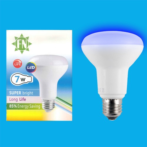 8x 7W LED R80 Lampada a vite riflettore colorato discoteca ES E27 85-265V - Foto 7 di 13