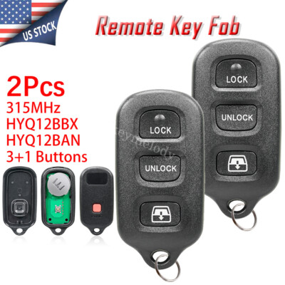 2 for 1999-2009 Toyota Sequoia 4Runner Remote Control Car Key Fob 4B 89742-0C030