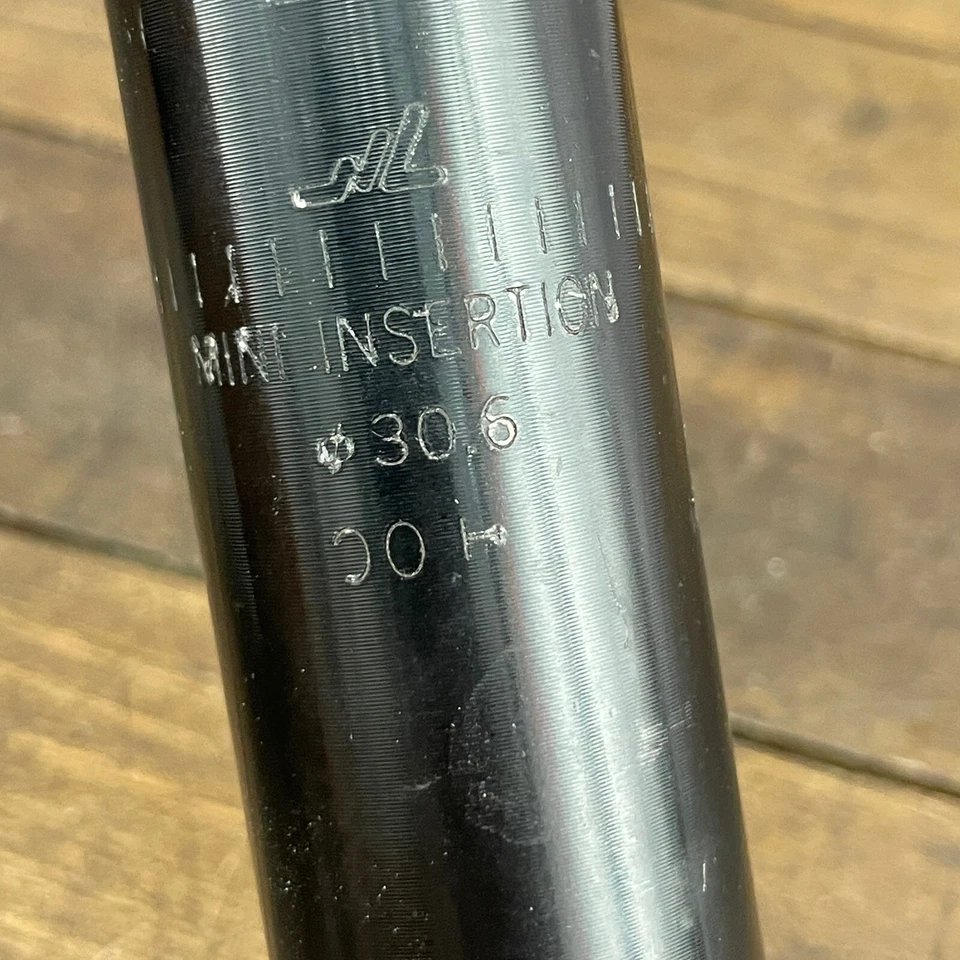 Tija de sillín vintage Haro Fusion 30,6 mm BMX MTB negra micro ajuste aleación 300 Foto 3 de 4