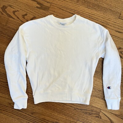 Women's Sweatshirt Champion Reverse Weave Crewneck White