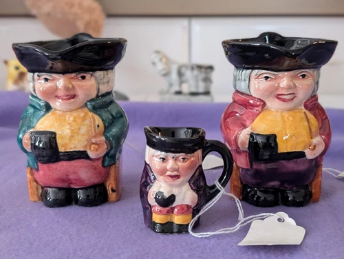 Staffordshire Toby Mug Set Of 3