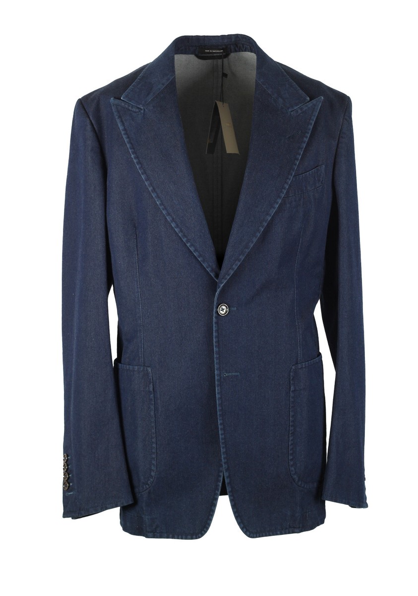 定価約60万 TOM FORD スーツ 48R TOM FORD Shelton Blue Denim Suit Size 48 / 38R U.S. New With