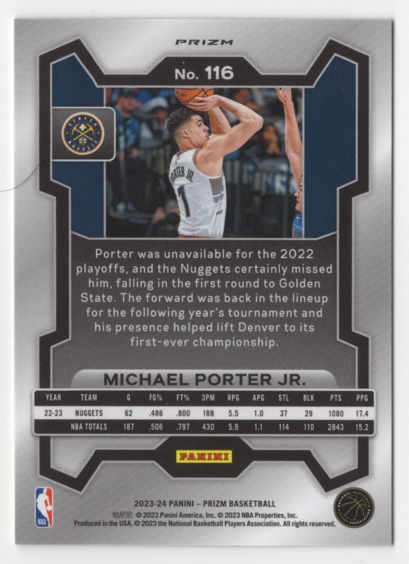 その他 PANINI PRIZM SILVER MICHAEL PORTER Jr. 2020-21 Panini Prizm Silver Prizms #86 Michael Porter Jr