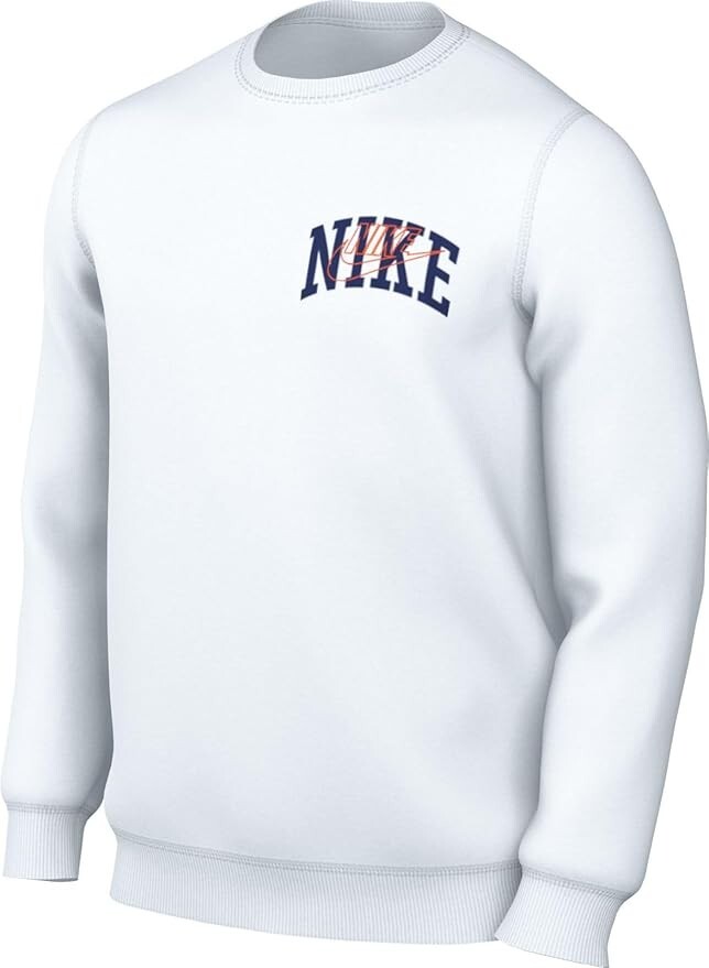 【英国限定】Nike Logo Club Crew Sweat Shirt NEW Nike Club Fleece Men's M Long-Sleeve Crew-Neck