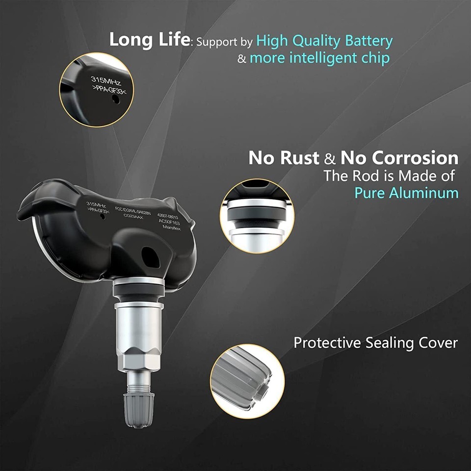 4X Tire Air Pressure Monitor Sensor 426070C070 For Toyota Sequoia