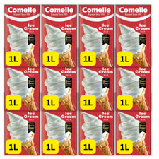 Comelle Ice Cream Mix CASE of 12x1 Litre | LONG EXPIRY DATES UK
