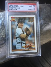 1991 TOPPS DESERT SHIELD #385 MICKEY TETTLETON PSA 10