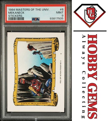 Mekaneck PSA 9 1984 Masters of the Universe Sticker #6 C2 - Bild 1 von 2