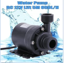 Mini Dc 12v Water Pump Lift 5m 800l/h Brushless Motor Submersible Pump Aquarium