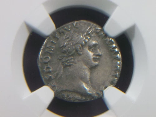 Silver Denarius Roman Emperor Domitian 81-86 AD,  NGC VF  3120