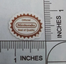 Nintendo Seal of Quality 80s Retro TRANSPARENT Vinyl Sticker Decal Logo 1.25"x1"