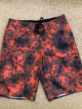Stussy orange board Shorts Trunks Size 32 Surf Beach Streetwear