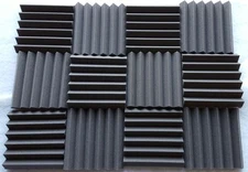 3 pack Acoustic Foam Tiles   2 x 12 x 12 (charcoal) * FREE SHIPPING