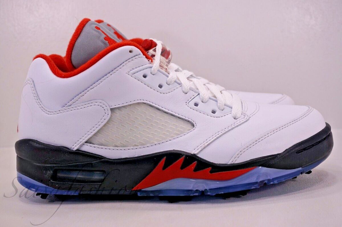Size 7 - Air Jordan 5 Golf Low White Fire Red for sale Size 7 - Air Jordan 5 Golf Low White Fire Red for sale
