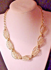 Eloxal Filigree Necklace Vintage Mid Century Anodized Aluminum Lovely Dainty — photo 2