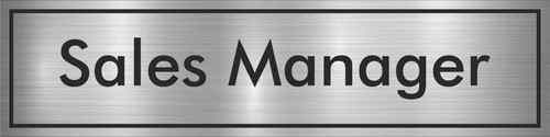 Letrero de puerta/placa de oficina personalizado de aluminio plateado cepillado en varios tamaños - Imagen 2 de 16